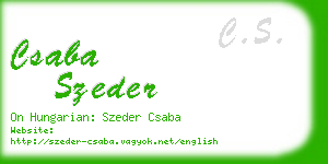 csaba szeder business card